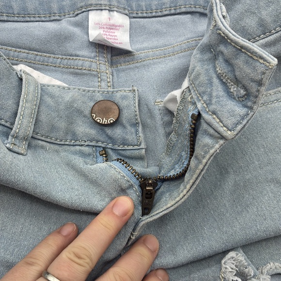 No boundaries Denim Frayed Hem Women Shorts size 1 - Picture 4 of 6